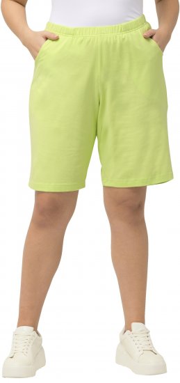 Ulla Popken Stretch Knit Bermuda Shorts Green - Дамски Дънки & Панталони в Големи Размери – Plus Size - 