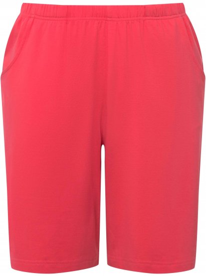 Ulla Popken Stretch Knit Bermuda Shorts Red - Дамски Дънки & Панталони в Големи Размери – Plus Size - 