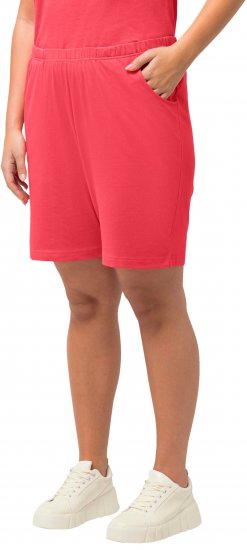 Ulla Popken Stretch Knit Bermuda Shorts Red - Дамски Дънки & Панталони в Големи Размери – Plus Size - 