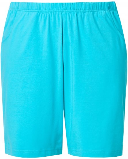Ulla Popken Stretch Knit Bermuda Shorts Blue - Дамски Дънки & Панталони в Големи Размери – Plus Size - 