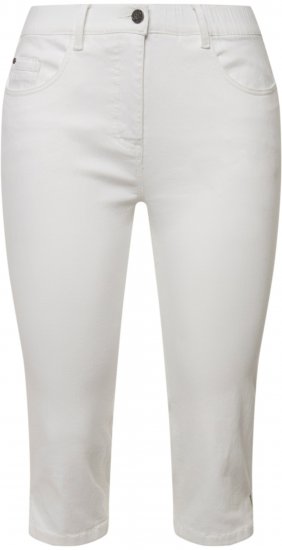 Ulla Popken Basic Capri Sarah Fit Jeans Snow White - Дамски Дънки & Панталони в Големи Размери – Plus Size - 