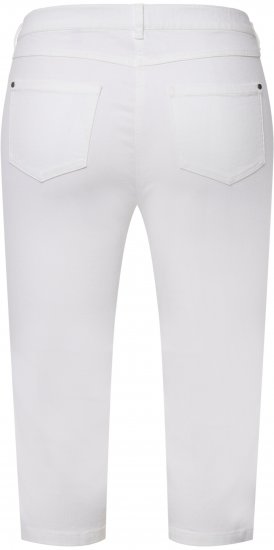 Ulla Popken Basic Capri Sarah Fit Jeans Snow White - Дамски Дънки & Панталони в Големи Размери – Plus Size - 
