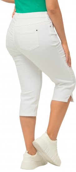 Ulla Popken Basic Capri Sarah Fit Jeans Snow White - Дамски Дънки & Панталони в Големи Размери – Plus Size - 