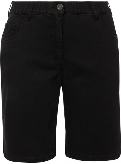 Ulla Popken Basic Denim Mandy Bermuda Shorts Black - Дамски Дънки & Панталони в Големи Размери – Plus Size - 
