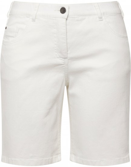 Ulla Popken Basic Denim Mandy Bermuda Shorts Snow White - Дамски Дънки & Панталони в Големи Размери – Plus Size - 