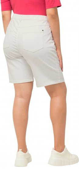 Ulla Popken Basic Denim Mandy Bermuda Shorts Snow White - Дамски Дънки & Панталони в Големи Размери – Plus Size - 