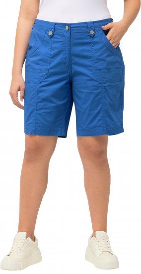 Ulla Popken Cargo Bermuda Shorts Royal Blue - Дамски Дънки & Панталони в Големи Размери – Plus Size - 