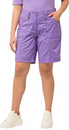 Ulla Popken Cargo Bermuda Shorts Pale Lilac - Дамски Дънки & Панталони в Големи Размери – Plus Size - 