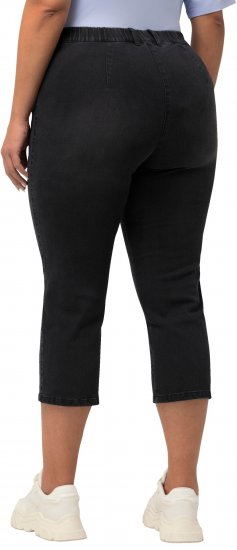 Ulla Popken Cropped Stretch Blend Mony Jeans Black - Дамски Дънки & Панталони в Големи Размери – Plus Size - 