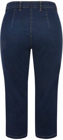 Ulla Popken Cropped Stretch Blend Mony Jeans Blue Denim - Дамски Дънки & Панталони в Големи Размери – Plus Size - 