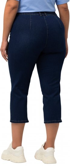 Ulla Popken Cropped Stretch Blend Mony Jeans Blue Denim - Дамски Дънки & Панталони в Големи Размери – Plus Size - 