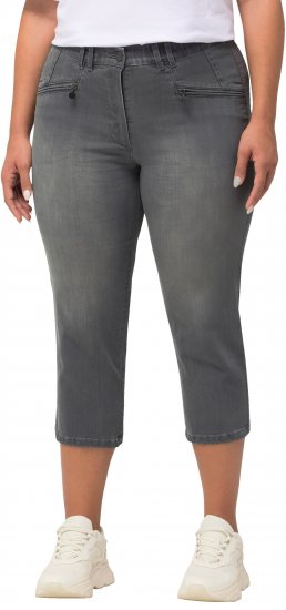 Ulla Popken Cropped Stretch Blend Mony Jeans Denim Blue - Дамски Дънки & Панталони в Големи Размери – Plus Size - 