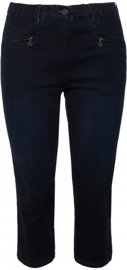 Ulla Popken Cropped Stretch Blend Mony Jeans Denim Blue - Дамски Дънки & Панталони в Големи Размери – Plus Size - 