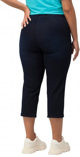 Ulla Popken Cropped Stretch Blend Mony Jeans Denim Blue - Дамски Дънки & Панталони в Големи Размери – Plus Size - 