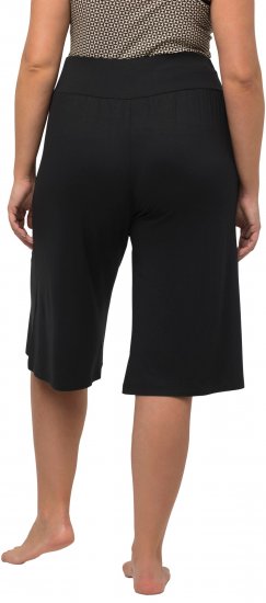 Ulla Popken Wide Leg Flared Bermuda Shorts Black - Дамски Дънки & Панталони в Големи Размери – Plus Size - 