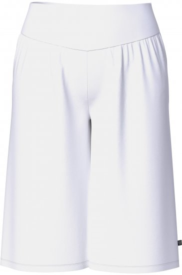 Ulla Popken Wide Leg Flared Bermuda Shorts White - Дамски Дънки & Панталони в Големи Размери – Plus Size - 