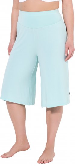 Ulla Popken Wide Leg Flared Bermuda Shorts Blue - Дамски Дънки & Панталони в Големи Размери – Plus Size - 