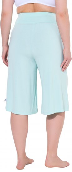 Ulla Popken Wide Leg Flared Bermuda Shorts Blue - Дамски Дънки & Панталони в Големи Размери – Plus Size - 