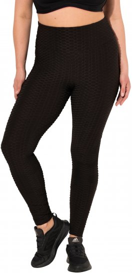 Ulla Popken Textured High Waisted Leggings Grey - Дамски Дънки & Панталони в Големи Размери – Plus Size - 