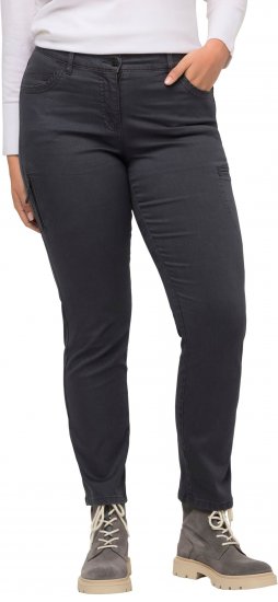 Ulla Popken Stretch Fit 6 Pocket Cargo Pants Black - Дамски Дънки & Панталони в Големи Размери – Plus Size - 