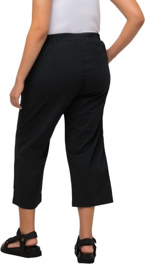 Ulla Popken Cropped Ruby Fit Pants Black - Дамски Дънки & Панталони в Големи Размери – Plus Size - 