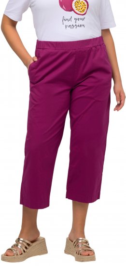 Ulla Popken Cropped Ruby Fit Pants Magnolia Red - Дамски Дънки & Панталони в Големи Размери – Plus Size - 