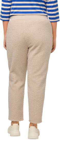 Ulla Popken Teddy Fleece Knee Patch Pants Beige - Дамски Дънки & Панталони в Големи Размери – Plus Size - 