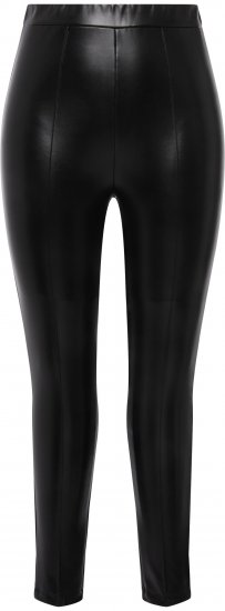 Ulla Popken Faux Leather Leggings Black - Дамски Дънки & Панталони в Големи Размери – Plus Size - 