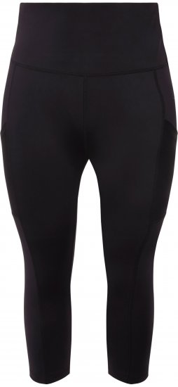 Ulla Popken Cropped High Waisted Leggings Black - Дамски Дънки & Панталони в Големи Размери – Plus Size - 