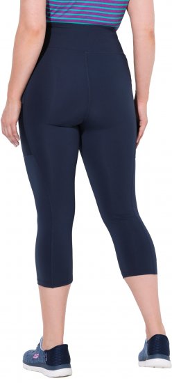 Ulla Popken Cropped High Waisted Leggings Navy - Дамски Дънки & Панталони в Големи Размери – Plus Size - 