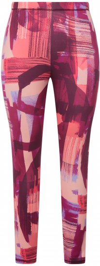 Ulla Popken Abstract Print Ski Leggings Red - Дамски Дънки & Панталони в Големи Размери – Plus Size - 