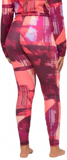 Ulla Popken Abstract Print Ski Leggings Red - Дамски Дънки & Панталони в Големи Размери – Plus Size - 