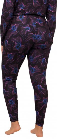 Ulla Popken Geometric Wave Quick Drying Ski Leggings Black - Дамски Дънки & Панталони в Големи Размери – Plus Size - 