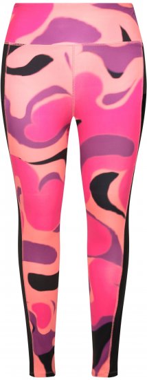 Ulla Popken Abstract Print Quick Dry Leggings Purple - Дамски Дънки & Панталони в Големи Размери – Plus Size - 