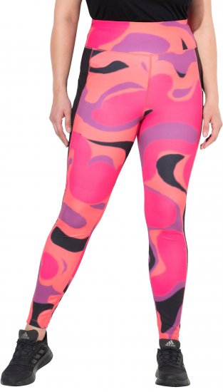 Ulla Popken Abstract Print Quick Dry Leggings Purple - Дамски Дънки & Панталони в Големи Размери – Plus Size - 