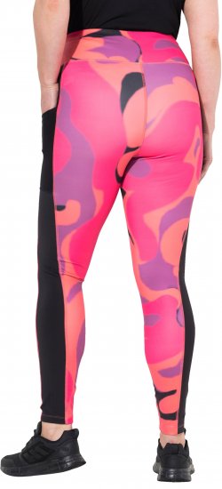 Ulla Popken Abstract Print Quick Dry Leggings Purple - Дамски Дънки & Панталони в Големи Размери – Plus Size - 