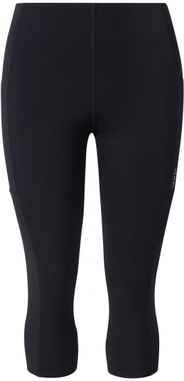 Ulla Popken Cropped Sports Leggings Black - Дамски Дънки & Панталони в Големи Размери – Plus Size - 
