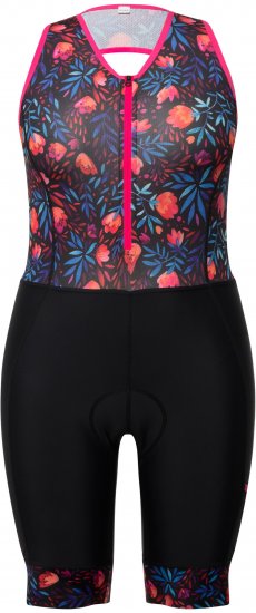 Ulla Popken Functional Padded Zip Front Cycling Leotard Black - Дамски Дънки & Панталони в Големи Размери – Plus Size - 