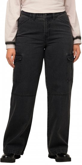 Ulla Popken Mandy Cargo Jeans Black - Дамски Дънки & Панталони в Големи Размери – Plus Size - 