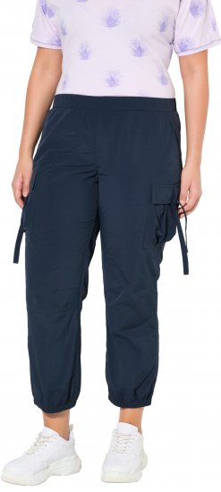 Ulla Popken Elastic Waist Cargo Pants Navy - Дамски Дънки & Панталони в Големи Размери – Plus Size - 