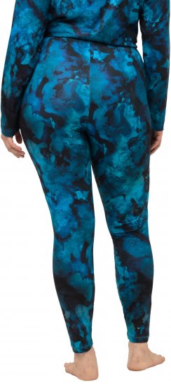 Ulla Popken Ink Print Functional Ski Leggings Blue - Дамски Дънки & Панталони в Големи Размери – Plus Size - 