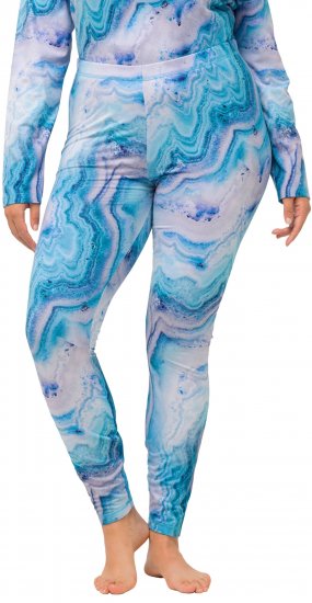 Ulla Popken Marble Ski Leggings Blue - Дамски Дънки & Панталони в Големи Размери – Plus Size - 