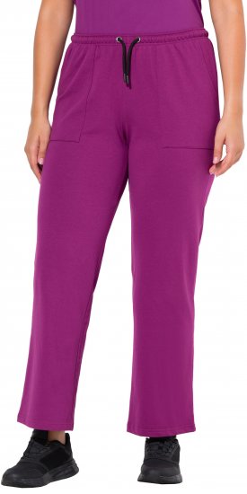 Ulla Popken Straight Leg Joggers Purple - Дамски Дънки & Панталони в Големи Размери – Plus Size - 