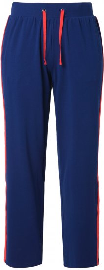 Ulla Popken Side Stripe Joggers Blue - Дамски Дънки & Панталони в Големи Размери – Plus Size - 