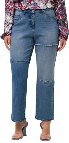 Ulla Popken Patchwork Jeans Blue - Дамски Дънки & Панталони в Големи Размери – Plus Size - 