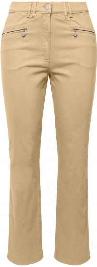 Ulla Popken Mony Tapered Leg Zip Pocket Pants Dark Putty - Дамски Дънки & Панталони в Големи Размери – Plus Size - 