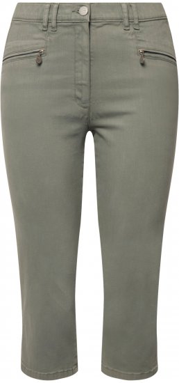 Ulla Popken Cropped Stretch Fit Mony Pants Light Moss Green - Дамски Дънки & Панталони в Големи Размери – Plus Size - 