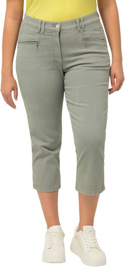 Ulla Popken Cropped Stretch Fit Mony Pants Light Moss Green - Дамски Дънки & Панталони в Големи Размери – Plus Size - 