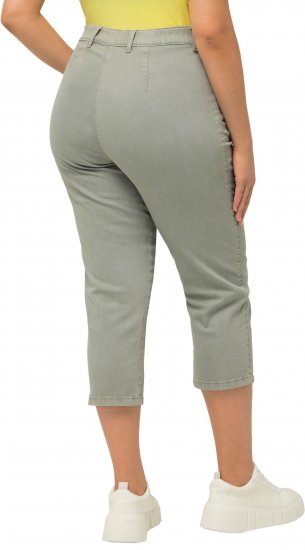 Ulla Popken Cropped Stretch Fit Mony Pants Light Moss Green - Дамски Дънки & Панталони в Големи Размери – Plus Size - 