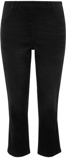 Ulla Popken Sienna Crop Stretch Jeans Black - Дамски Дънки & Панталони в Големи Размери – Plus Size - 